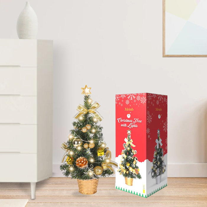 The Holiday Aisle® 17.7Inch High Quality Mini Desktop Christmas Tree